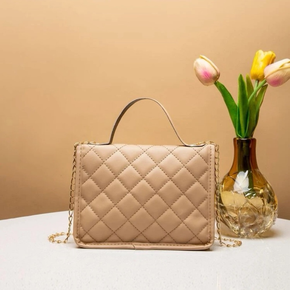Waterproof,Lightweight,Business Casual Mini Quilted Embossed Flap Square Bag - Picture 5 of 6